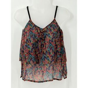Y2k 2010s Aerie sheer Tiered Cami Top Womens sz S Indie Fairy Grunge festival